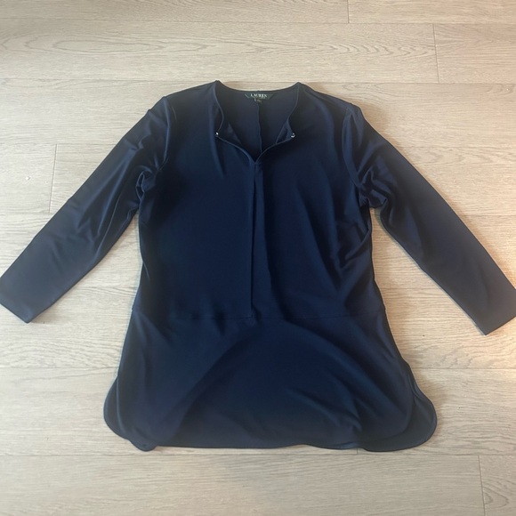 ralph lauren navy tunic top size large - Picture 1 of 4